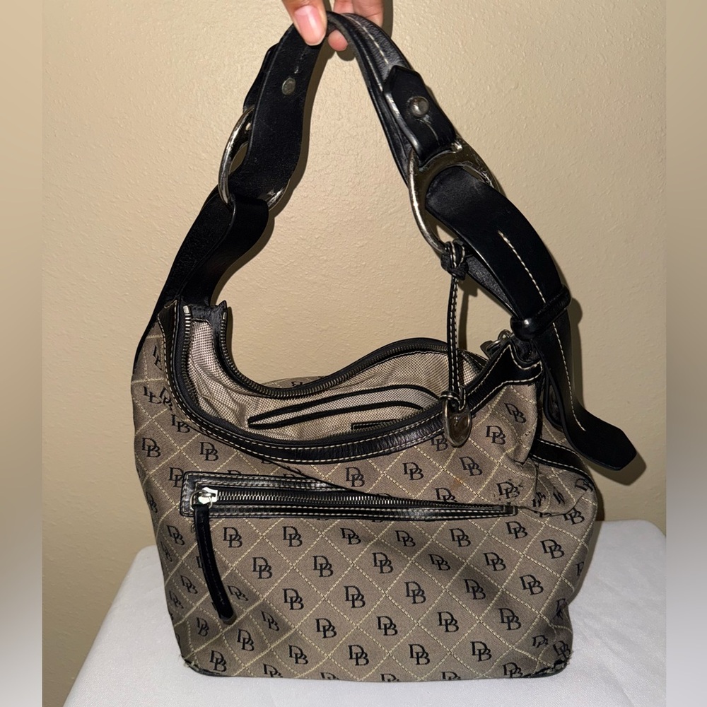 Dooney & Bourke Brown Monogram Hobo Bag - Picture 2 of 2